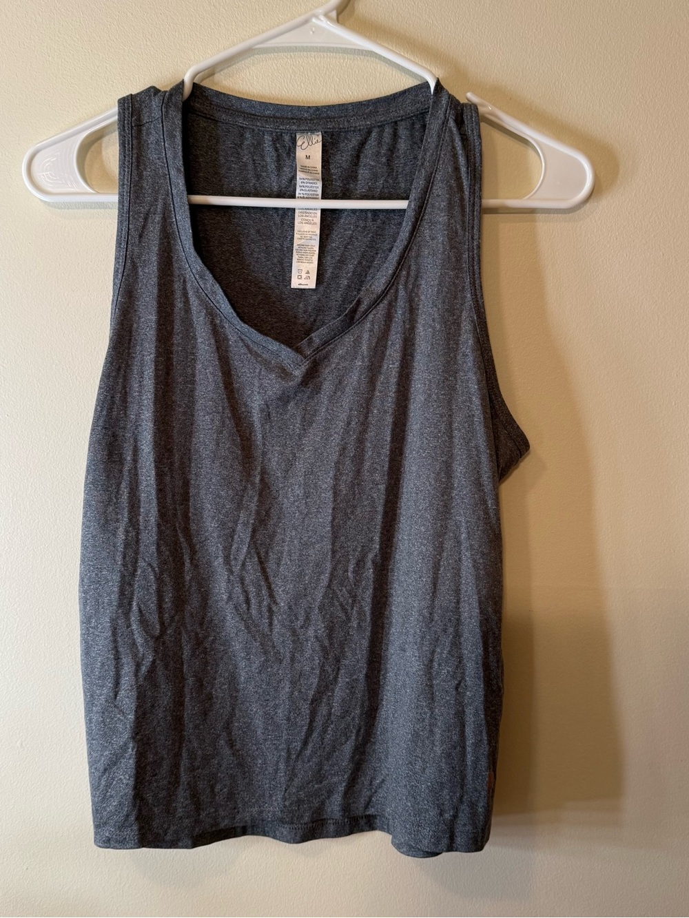Ellie Charcoal Gray V-Neck Tank